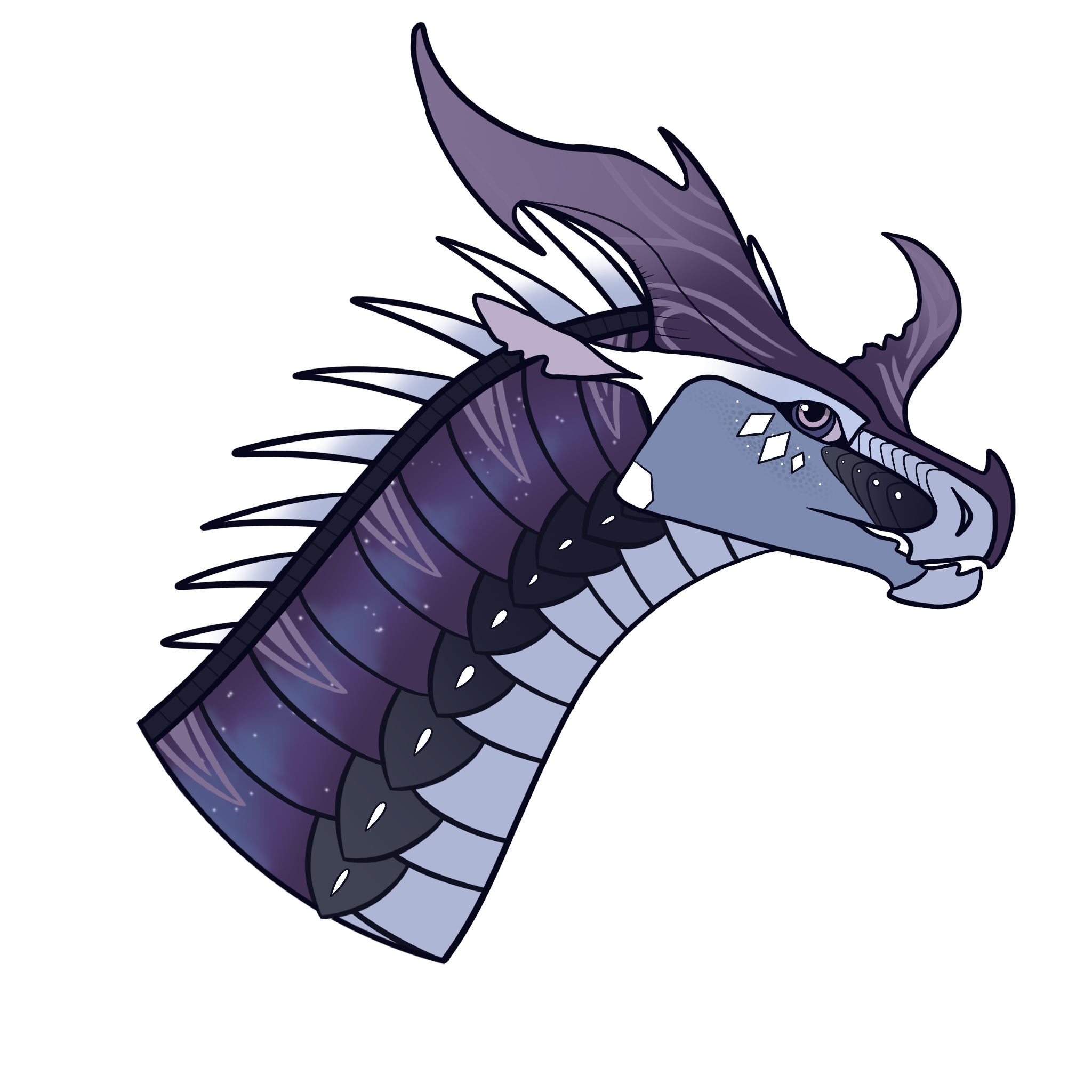 Flat colored icon image of a dragon.